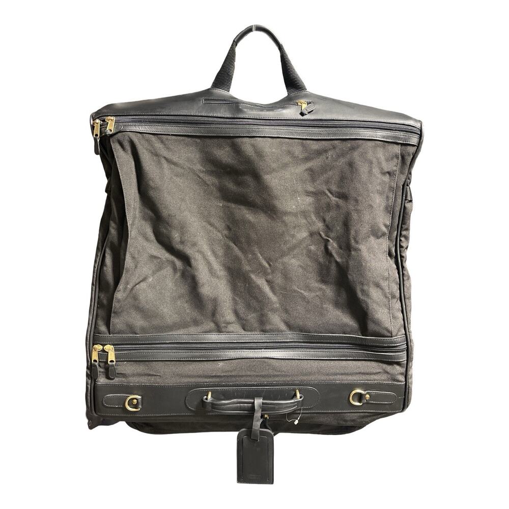 Coach Certified Authentic Garment Bag Full Grain Black Canvas NO. J7G-0562 XL